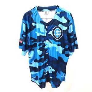 Chicago Cubs Sz XL Blue Camo Limited Edition Cody Bellinger 24 Jersey